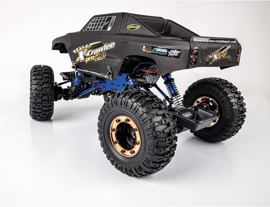 Carson 500404214 1:10 X-Crawlee Pro 2.0 100% RTR, Ferngesteuerter Crawler, RC Auto, inkl. Batterien