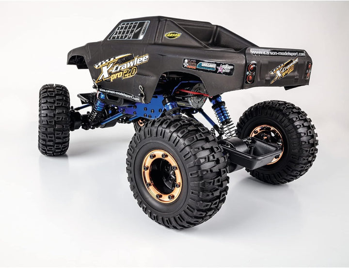 Carson 500404214 1:10 X-Crawlee Pro 2.0 100% RTR, Ferngesteuerter Crawler, RC Auto, inkl. Batterien