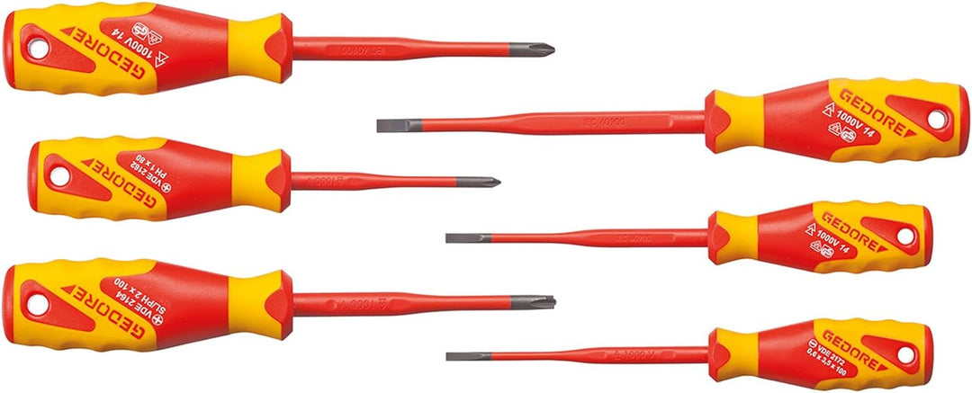 GEDORE VDE-Schraubendreher-Satz Slim Drive, 6-teilig, 1 Stück, VDE 2162-2172 PM-06