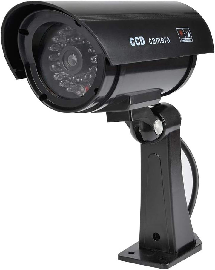 DODUOS 2 Stück Kamera Atrappe Aussen mit LED-Licht, Fake Kamera, Überwachungskamera Attrappe, Dummy
