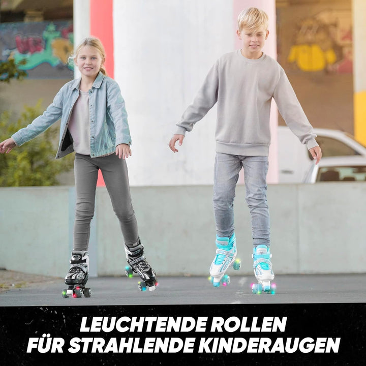 Apollo Super Quad X Pro | verstellbare Rollschuhe für Kinder | komfortable, grössenverstellbare LED