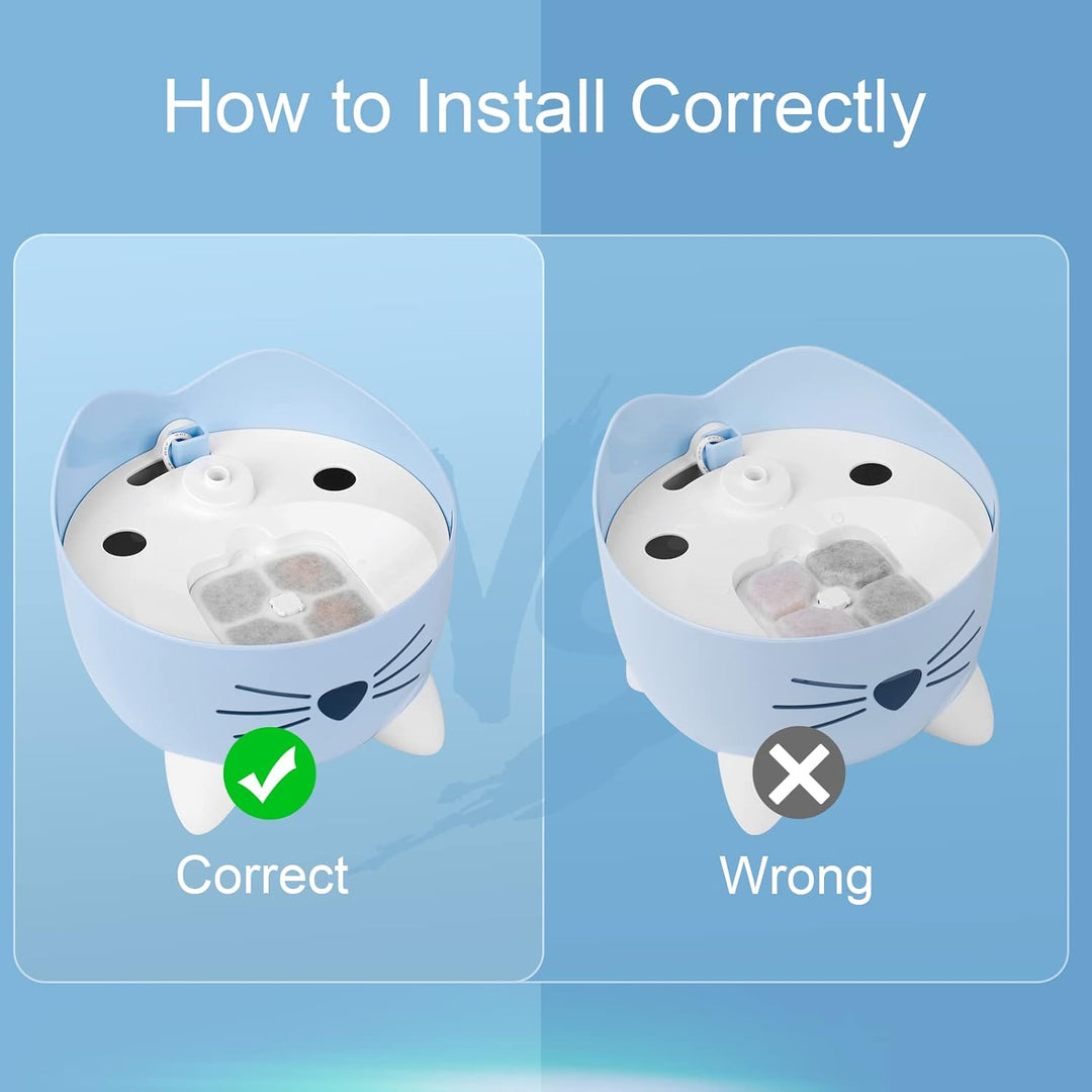 VinDox 12 Stück Katzenbrunnen Filter für 2,5L Trinkbrunnen für Katze Ersatzfilter, Harz aktivierte K