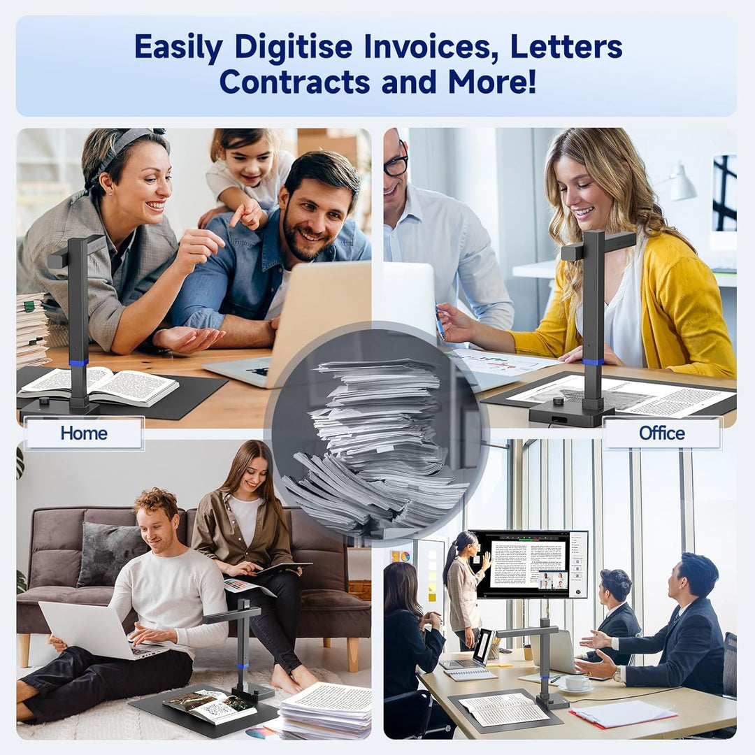 CZUR Shine Ultra 13 MP Faltbarere Dokumentenkamera A3 Dokumentenscanner Tragbarer Buchscanner OCR Sc