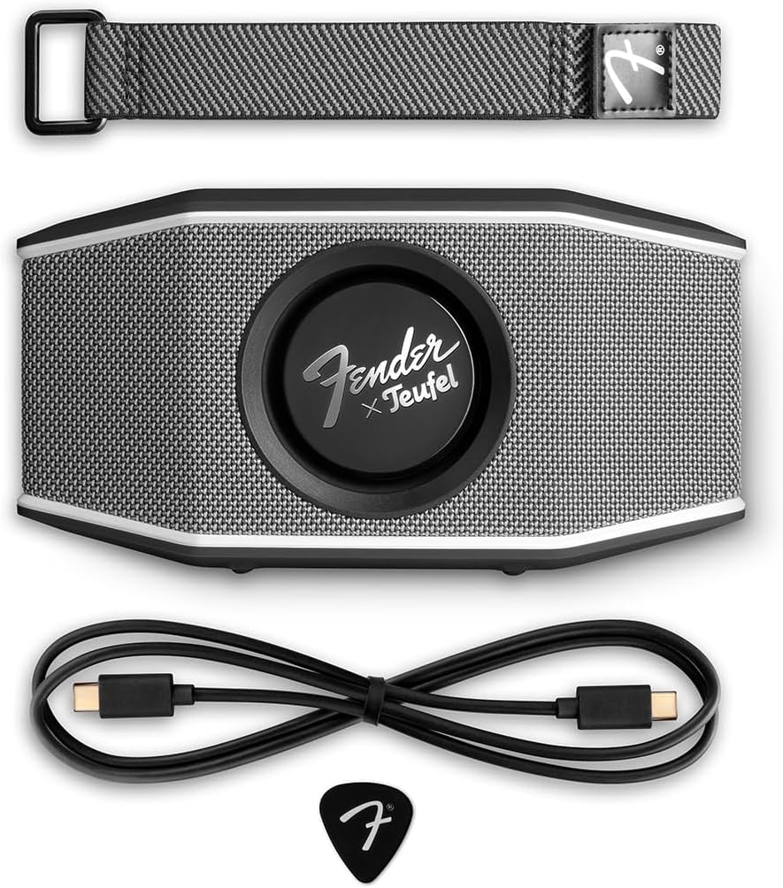 Fender x Teufel ROCKSTER GO 2 Bluetooth Speaker - Tragbarer Lautsprecher für draussen, mit Langer Ak