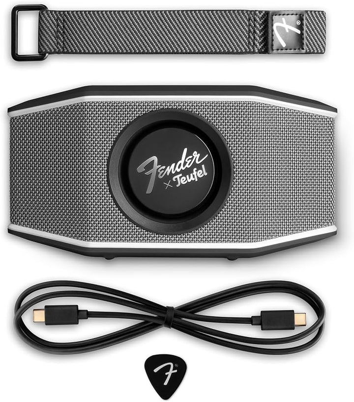 Fender x Teufel ROCKSTER GO 2 Bluetooth Speaker - Tragbarer Lautsprecher für draussen, mit Langer Ak