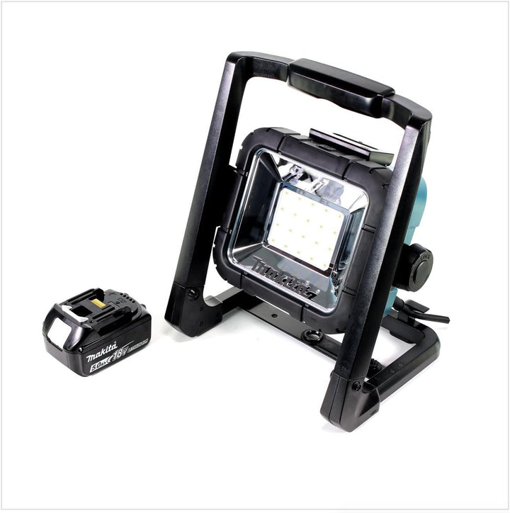 Makita DEADML/DML 805 LED Baustrahler 14,4-18 Volt / 230 Volt + 1x BL 1850 B 18V - 5 Ah Li-Ion Akku