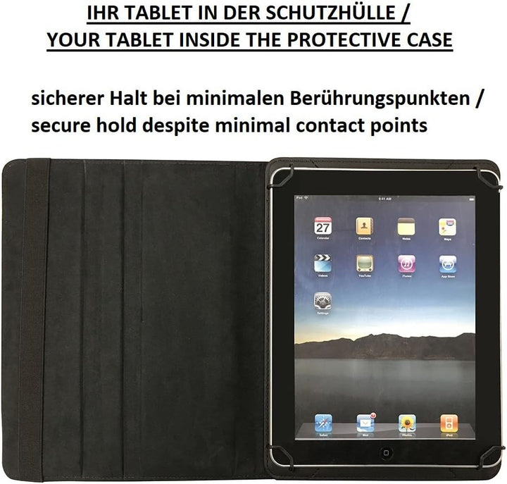 K-S-Trade Für Doogee T20 Hülle Doogee T20 Schutz Hülle 360° Tablet Case Schutzhülle Flip Cover Schwa