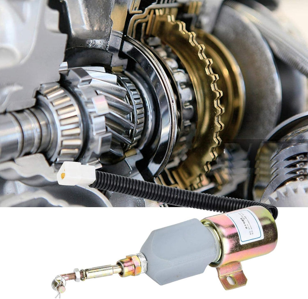 SALUTUYA Kraftstoff-Absperr-Magnetventil, elektrisches Kraftstoff-Absperr-Magnetventil 12-V-Flameout