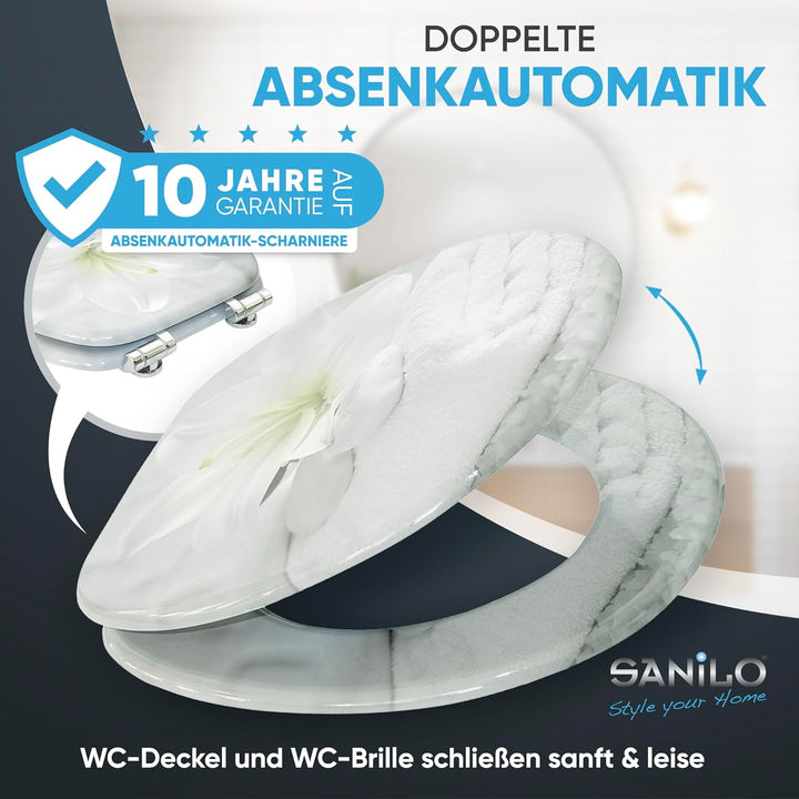 Sanilo WC Sitz mit Absenkautomatik, grosse Auswahl, schöne Motive, hochwertige und stabile Qualität