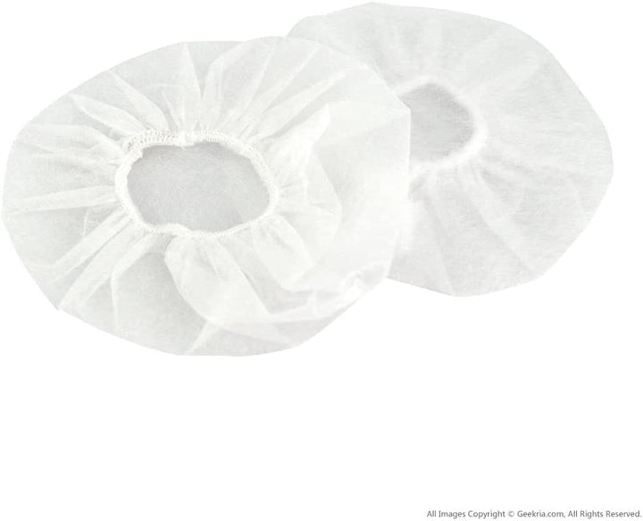 Geekria 100 Paar grosse Vlies-Einweg-Kopfhörerhüllen/Kopfhörerhüllen/Ohrpolster-Schutz/Dehnbare Sani