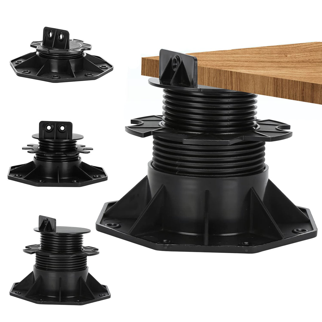 Daromigo Stelzlager Terrassenlager, 10 Stück Höhenverstellbar 60-140mm Stellfüsse Terrassenlager, Pl