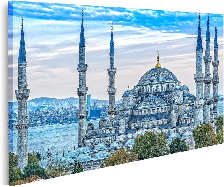 islandburner Bild auf Leinwand Blaue Moschee Sultanahmet Camii Istanbul Türkei Bilder Wandbilder Pos