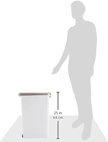 Petfood-Container, luftdichte Aufbewahrung von Trockenfutter, Vorratsbehälter Tierfutter, Weiss / Br