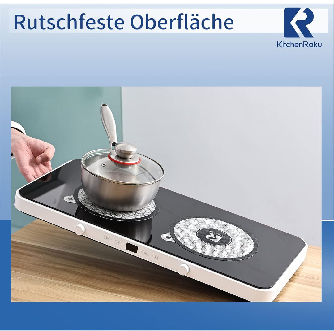 2 STÜCKE Induktionskochfeldmatte – (magnetischer) Kochfeld-Kratzschutz – für Induktionsherd, multifu