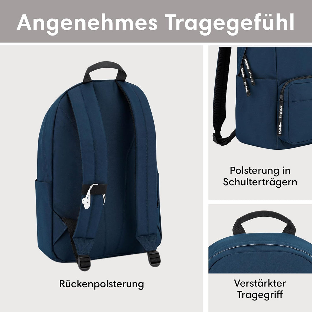 LARKSON Schulrucksack Mädchen & Jungen Teenager - No 3 - Rucksack Damen & Herren für Schule - 16" La