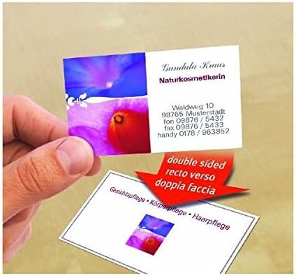 Avery C 32026–25-cartes Visitenkarten doppelseitig Satin 32026–25 250 Karten (C), 25