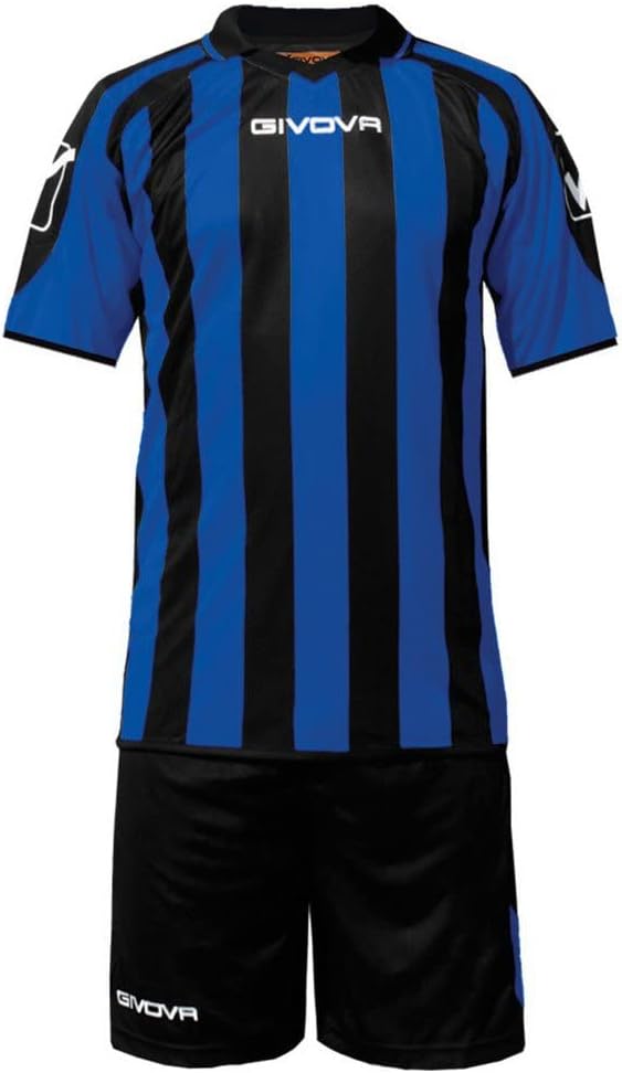 Givova Supporter, Kit Fussball XL schwarz/hellblau, XL schwarz/hellblau