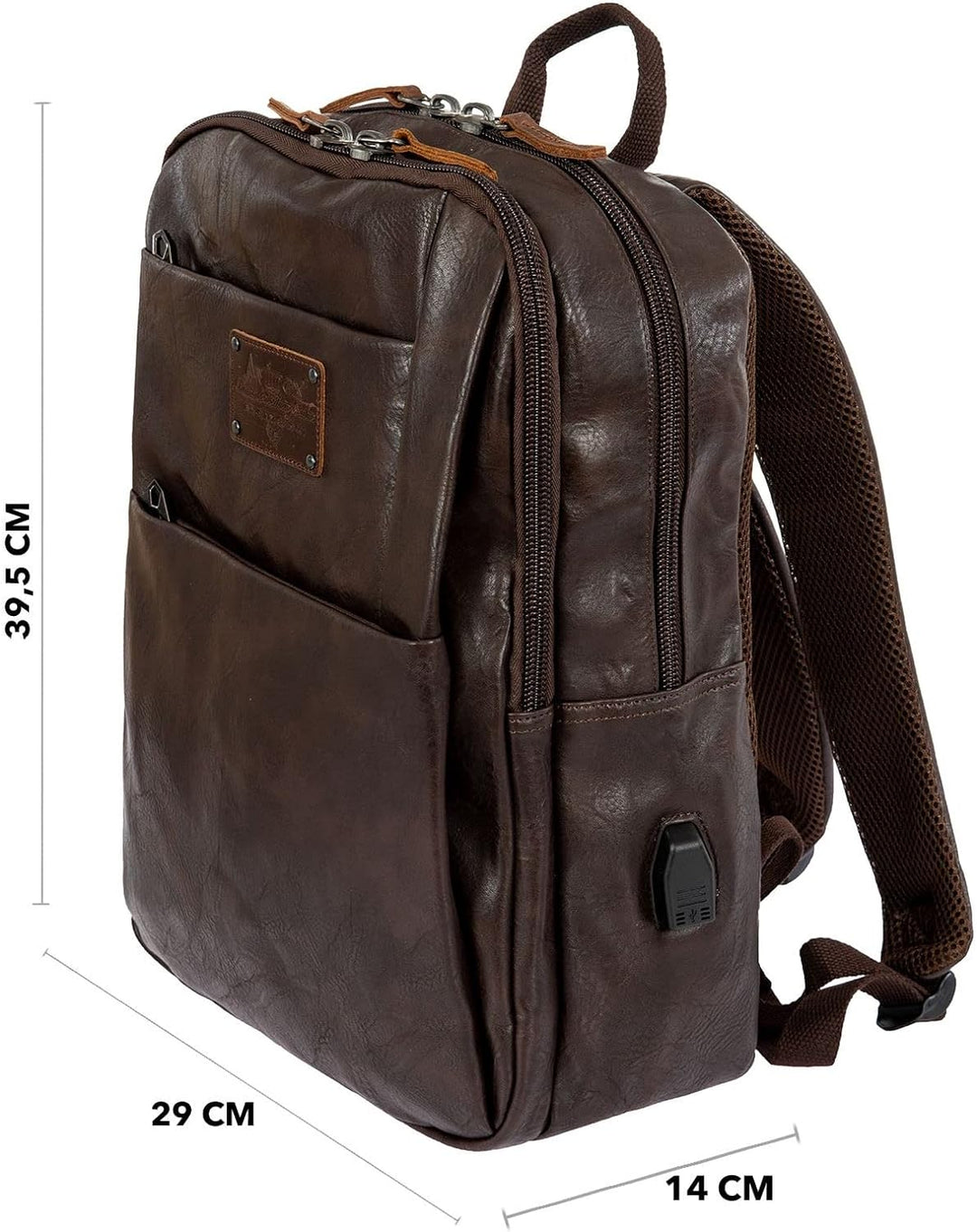 Avirex Buffalo-Kollektion, Laptop-Rucksack, Backpack, Herren-Tasche, Braun