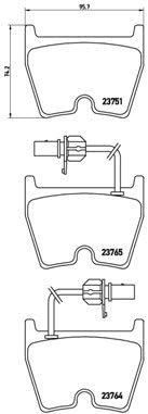 Brembo P 85 078 Bremsbelagsatz, Scheibenbremse - (4-teilig)