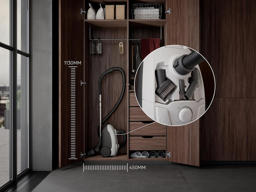 AEG CLEAN 5000 AB51C1SW Staubsauger mit Beutel / hohe Saugleistung / 37 % Recyclingkunststoff / AllF