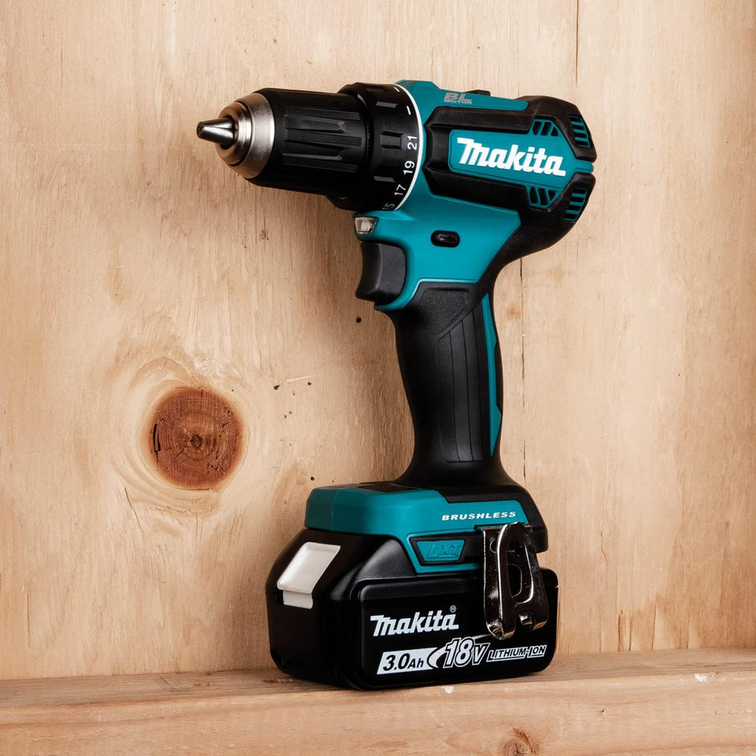 Makita DDF485RTJ3 Akku-Bohrschrauber 18, 0V 3 Akkus 5Ah, mit Ladegerät Single, 3 Akkus 5Ah, mit Lade