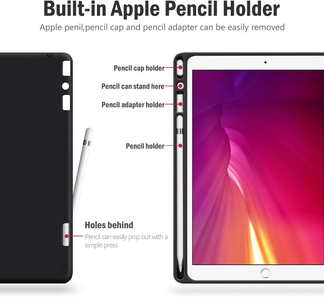 Antbox iPad 9.7 Zoll 2018/2017 Hülle mit Apple Pencil Halter Auto Schlaf/Wach Funktion PU Ledertasch
