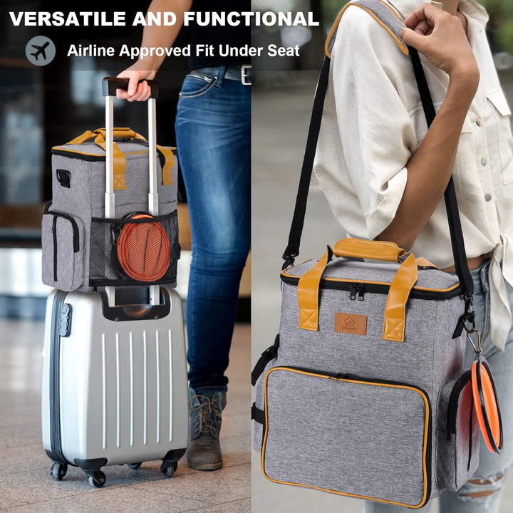 Ownpets Hunde Reisetasche, Reisetasche für Hundeausrüstung mit 2 Hundefuttertaschen, 2 faltbaren Näp