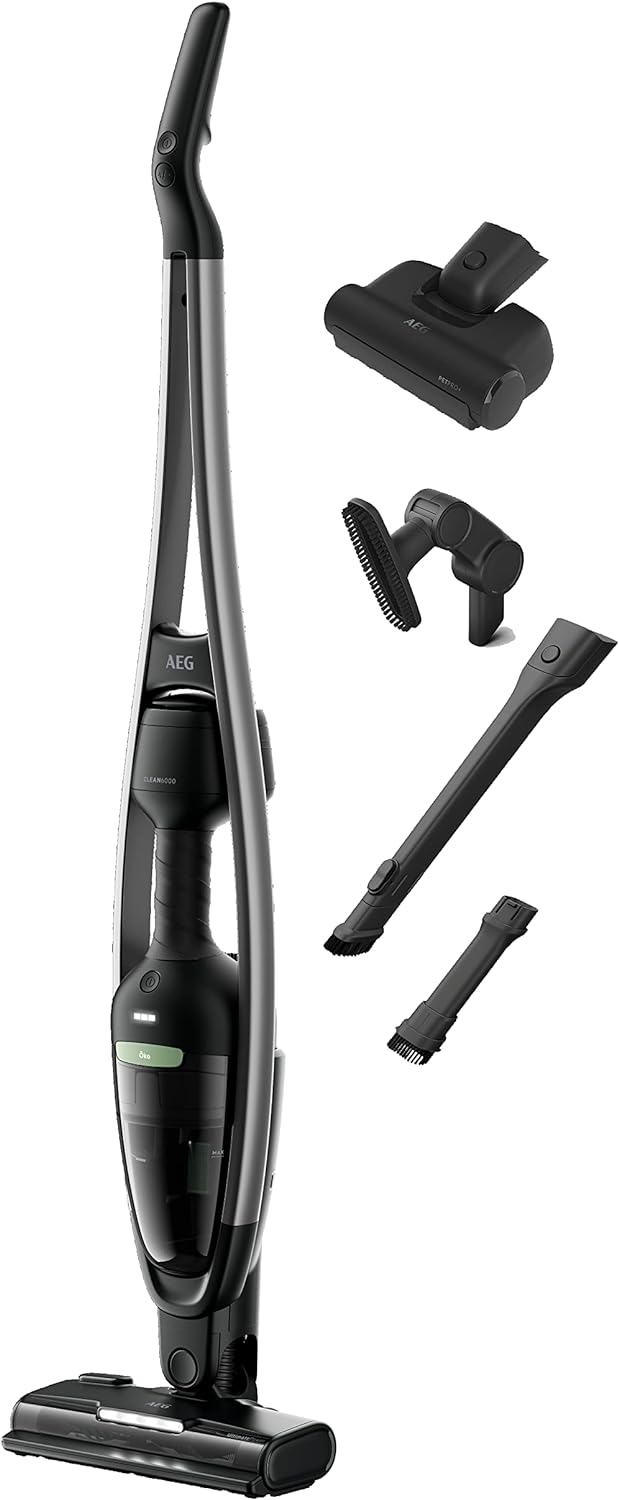 AEG CLEAN ÖKO 6000 AS62B25OKO Akku-Staubsauger, 2in1, angenehm leise 79 dB(A), 47 Prozent Recyclingm