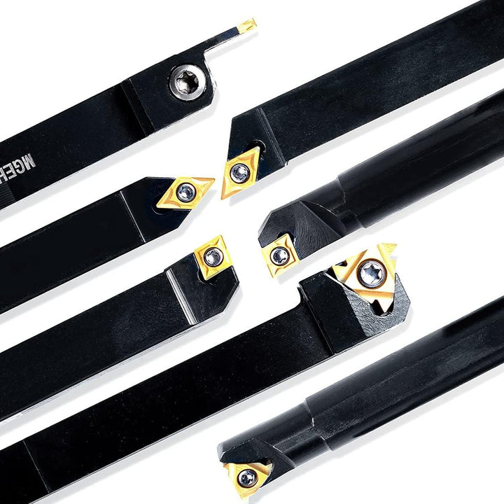 BOFRHME Drehmaschinen-Gewinde-Werkzeuge, 6 Stück, 3 Bohrstangen mit Drehschaft mit 3 Teilen aus Hart