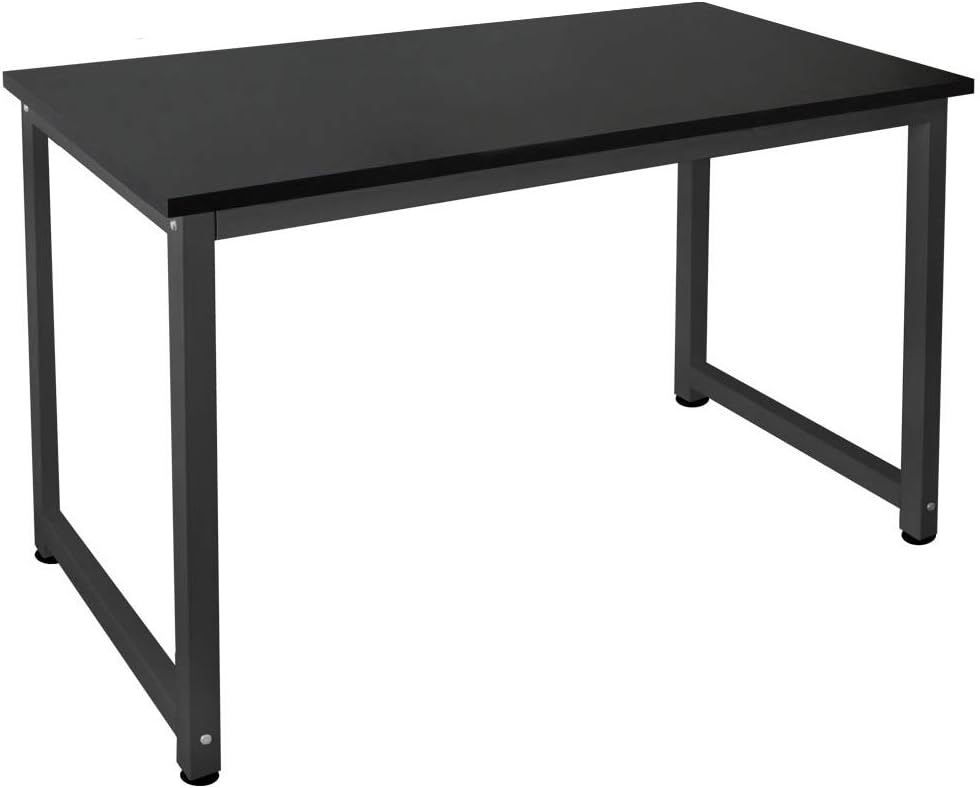 Kingpower Tisch Computertisch PC Schreibtisch Bürotisch 120 x 60 cm Auswahl, Farbe:Schwarz/Weiss Sch
