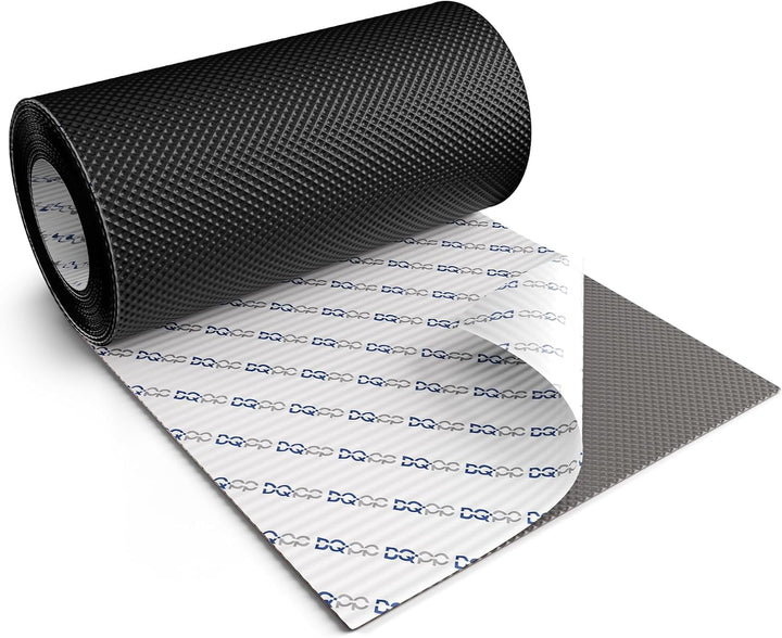 DQ-PP WANDANSCHLUSSBAND | Länge 5m | Breite 300mm | Schwarz RAL 9005 | hochwertiges Aluminium und Bu