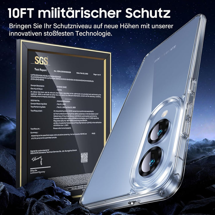 UniqueMe für Samsung Galaxy S25 Edge Hülle - Handyhülle für Samsung S25 Edge Case, 5 in 1 Set Rundum