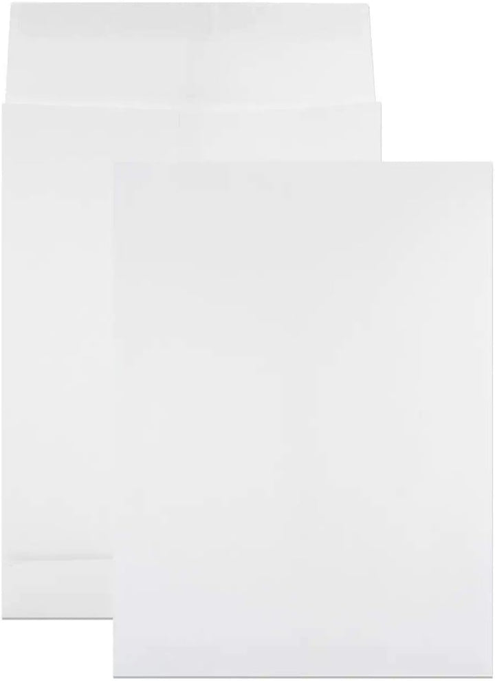 Netuno 50 x weisse Faltentaschen DIN B4 250× 353 mm 130g Kapazität-Versandtaschen ohne Fenster Falte