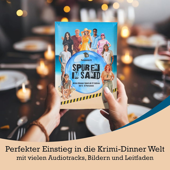 Parameter B - Spuren im Sand - Krimidinner für 6-8 Personen – ab 12 Jahren - Krimidinner für Zuhause