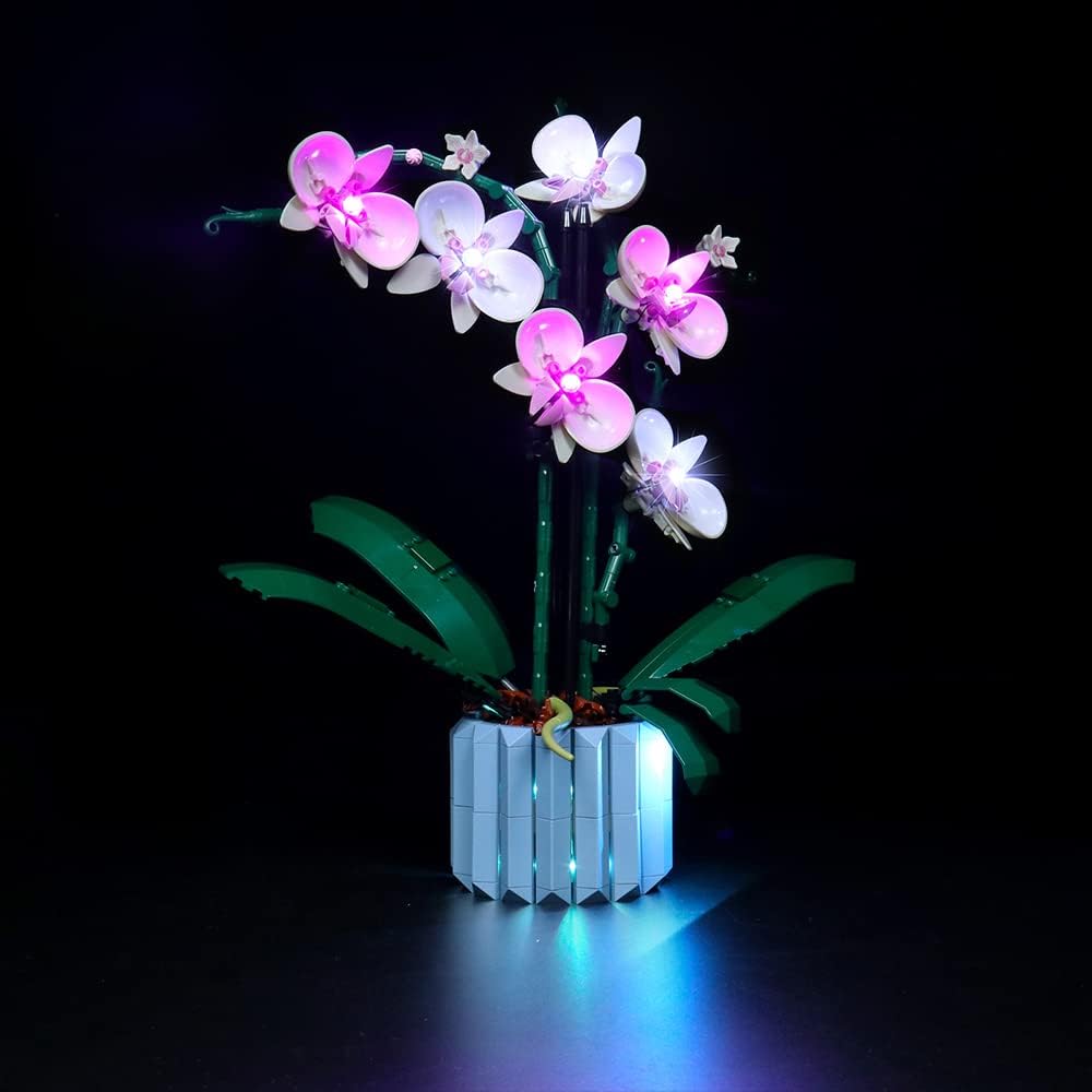 LocoLee Led Licht Set Kompatibel mit LEGO Orchidee, Led Beleuchtungs Set Compatible with LEGO 10311