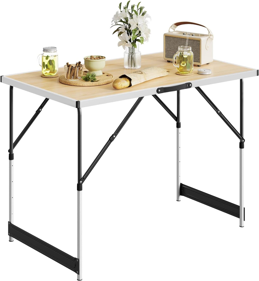 WOLTU® Campingtisch Klapptisch Gartentisch Arbeitstisch Balkontisch höhenverstellbar Aluminium Stahl