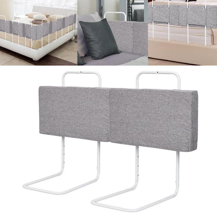 Ansobea 2X Bettgitter 50cm Bettschutzgitter für Kinderbett, Rausfallschutz Bett Bettgitter, Weich Hö