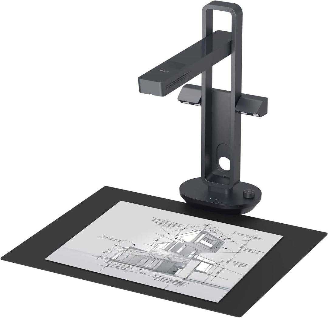 CZUR Buchscanner 14MP Scanner mit Led Schreibtischlampe, Dokumentenscanner mit OCR für Win und Mac,