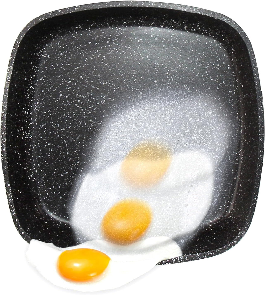 STONELINE Grillpfanne, 26 x 26 cm, Aluguss, Grillpfanne beschichtet mit echten Steinpartikeln, grau,