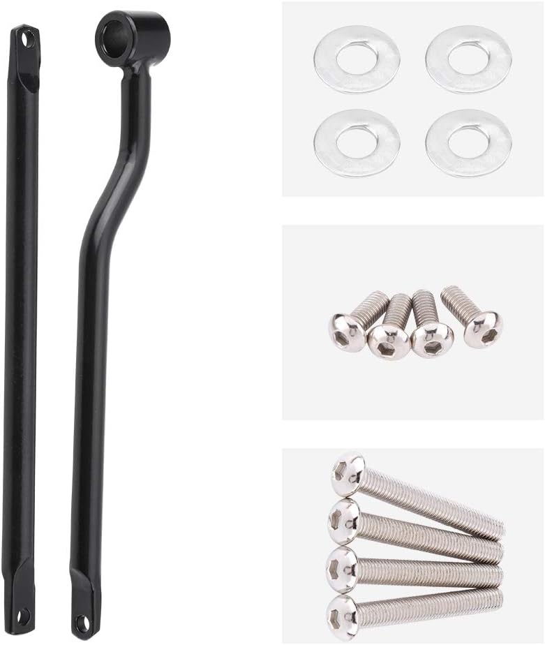 Bediffer Universal Satteltaschenstützstangen Halterungen aus Edelstahl für Motorrad Kawasaki Schwarz