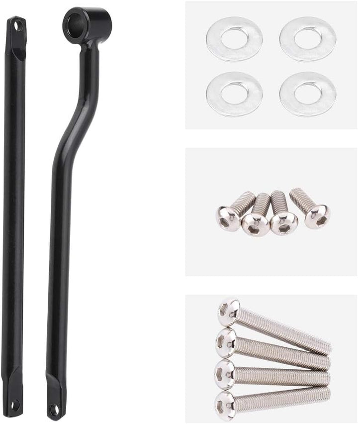 Bediffer Universal Satteltaschenstützstangen Halterungen aus Edelstahl für Motorrad Kawasaki Schwarz