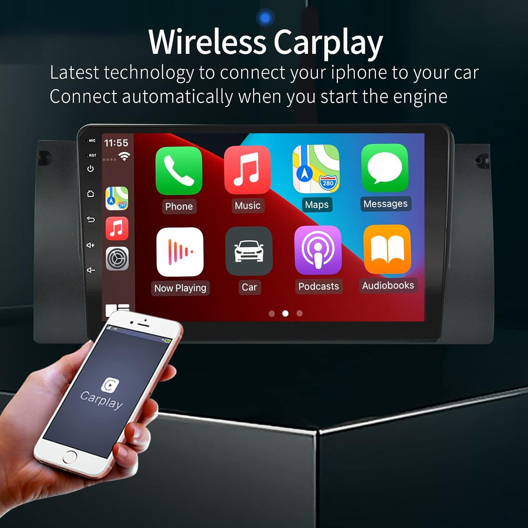 LEXXSON Android 10.1 Auto Radio Stereo 9 Zoll Kapazitiver Touchscreen für BMW E39 5 Serie 1996-2003