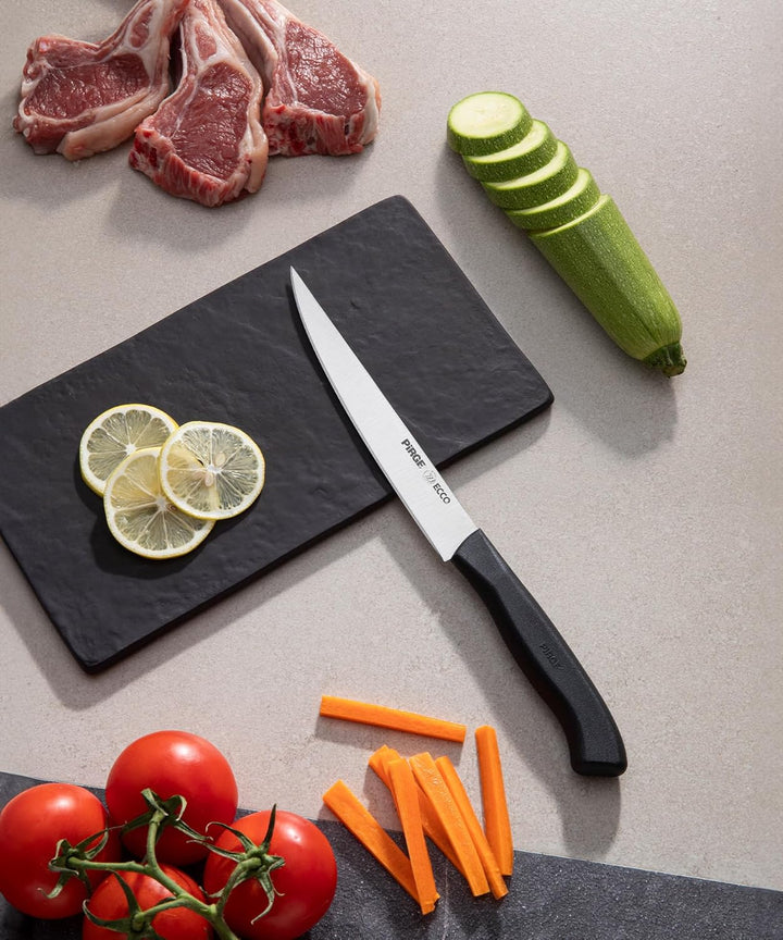 Pirge Ecco Starter Set Profi Messerset mit Tasche 4 Stück - Profi Kochmesser Set - Edelstahl Profi K