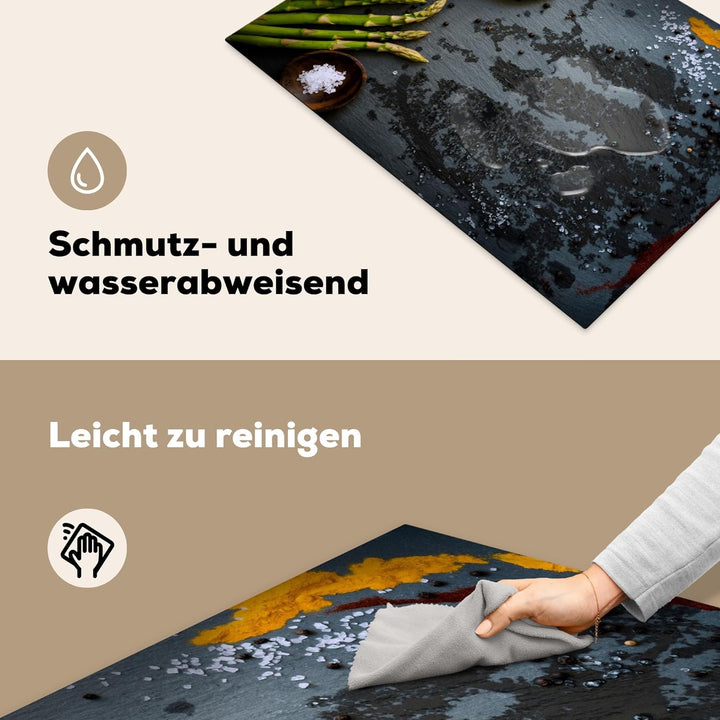 MuchoWow Herdabdeckplatte Ceranfeld Spritzschutz Küche Induktionsherd Abdeckung Induktionskochfeld C
