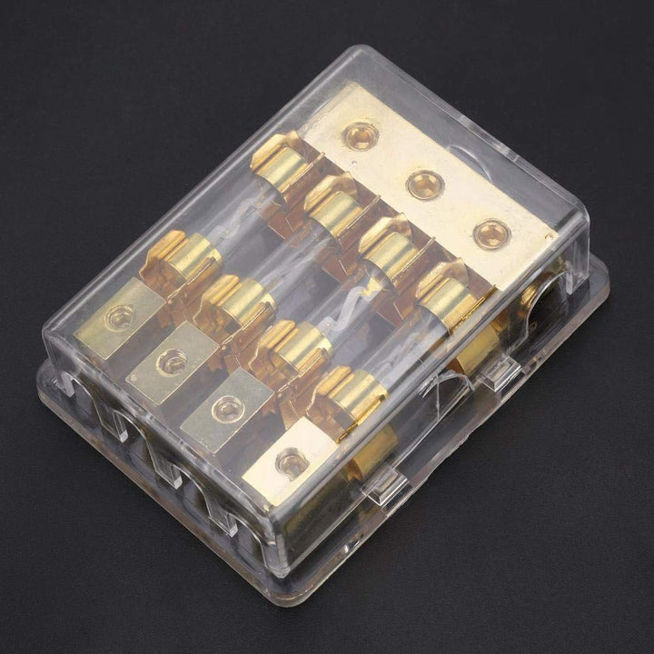 YWBL-WH 12V 60A Sicherungshalter für Auto-Audio-Schaltung, 1 in 4 Möglichkeiten 4GA (6GA / 8GA) * 3