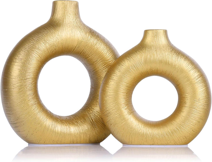 Keramik Donut Vase Set von 2 Stück (A02), A02