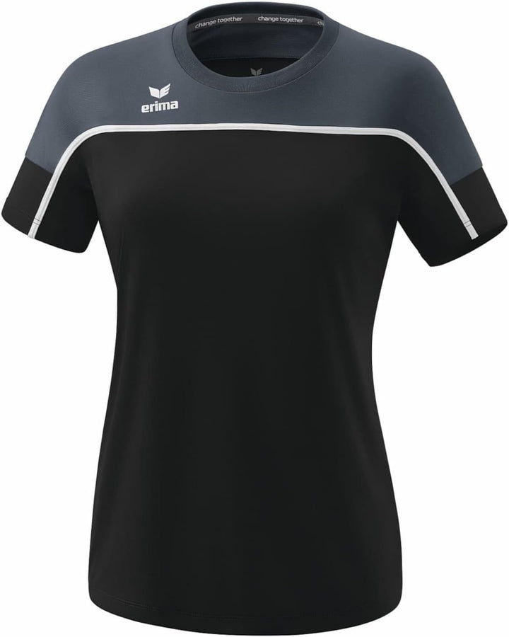 Erima Damen "CHANGE by erima" funktionelles T-Shirt 40 Black Grey/Slate Grey/Weiss, 40 Black Grey/Sl