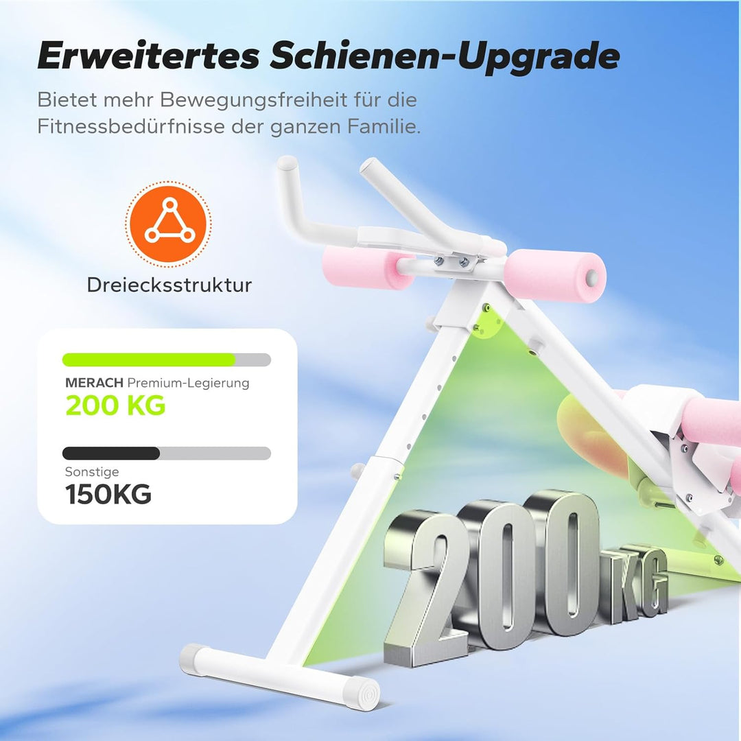 MERACH Bauchtrainer Bauchmuskeltrainer für Zuhause Multifunktionale Trainingsgerät für Ganzkörpertra