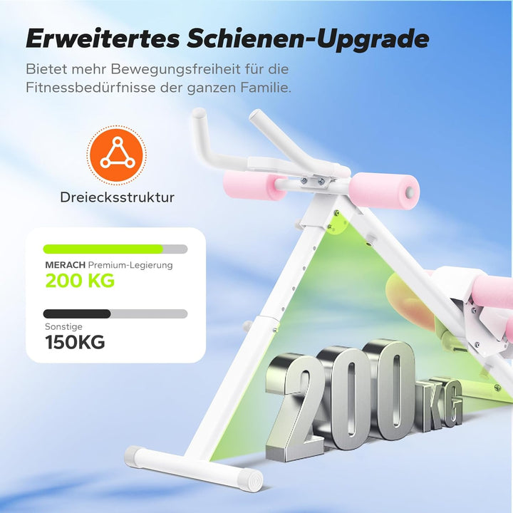 MERACH Bauchtrainer Bauchmuskeltrainer für Zuhause Multifunktionale Trainingsgerät für Ganzkörpertra