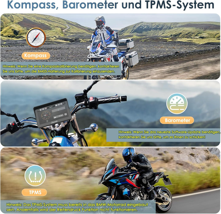 Carpuride W702BS Pro Motorrad Carplay Bildschirm mit BMW Wonder Wheel für BMW Motorrad, Kabelloses C